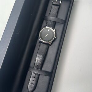 Movado Elegant Black Museum Classic Watch Unisex